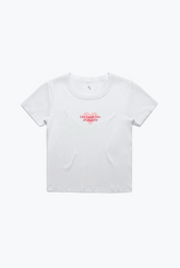 Live Laugh Love or Whatever Baby Tee - White