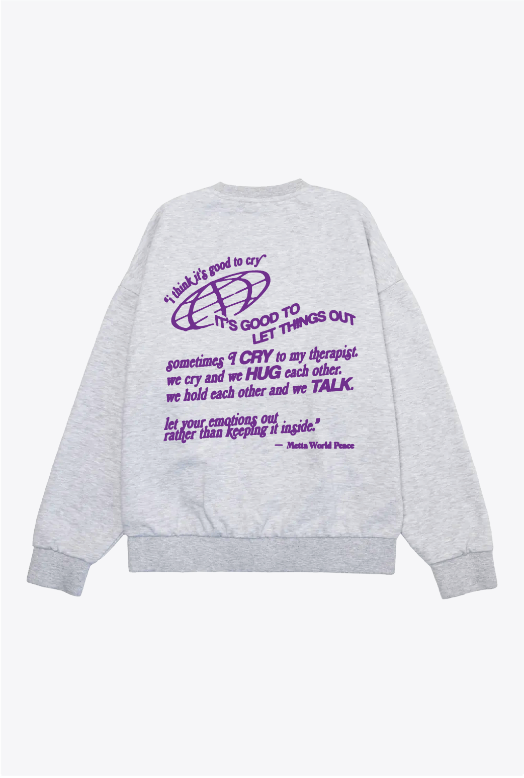 P/C x Metta World Peace Heavyweight Crewneck - Ash