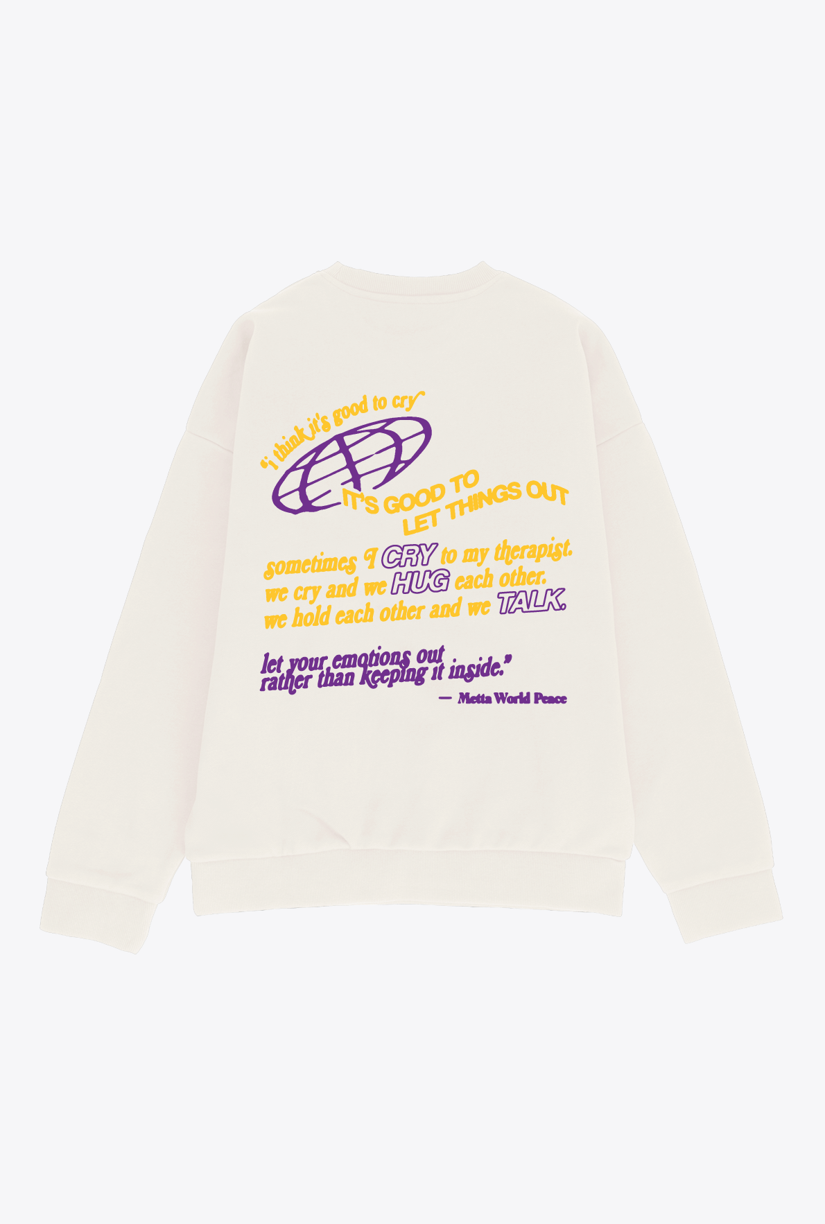 P/C x Metta World Peace Heavyweight Crewneck - Ivory