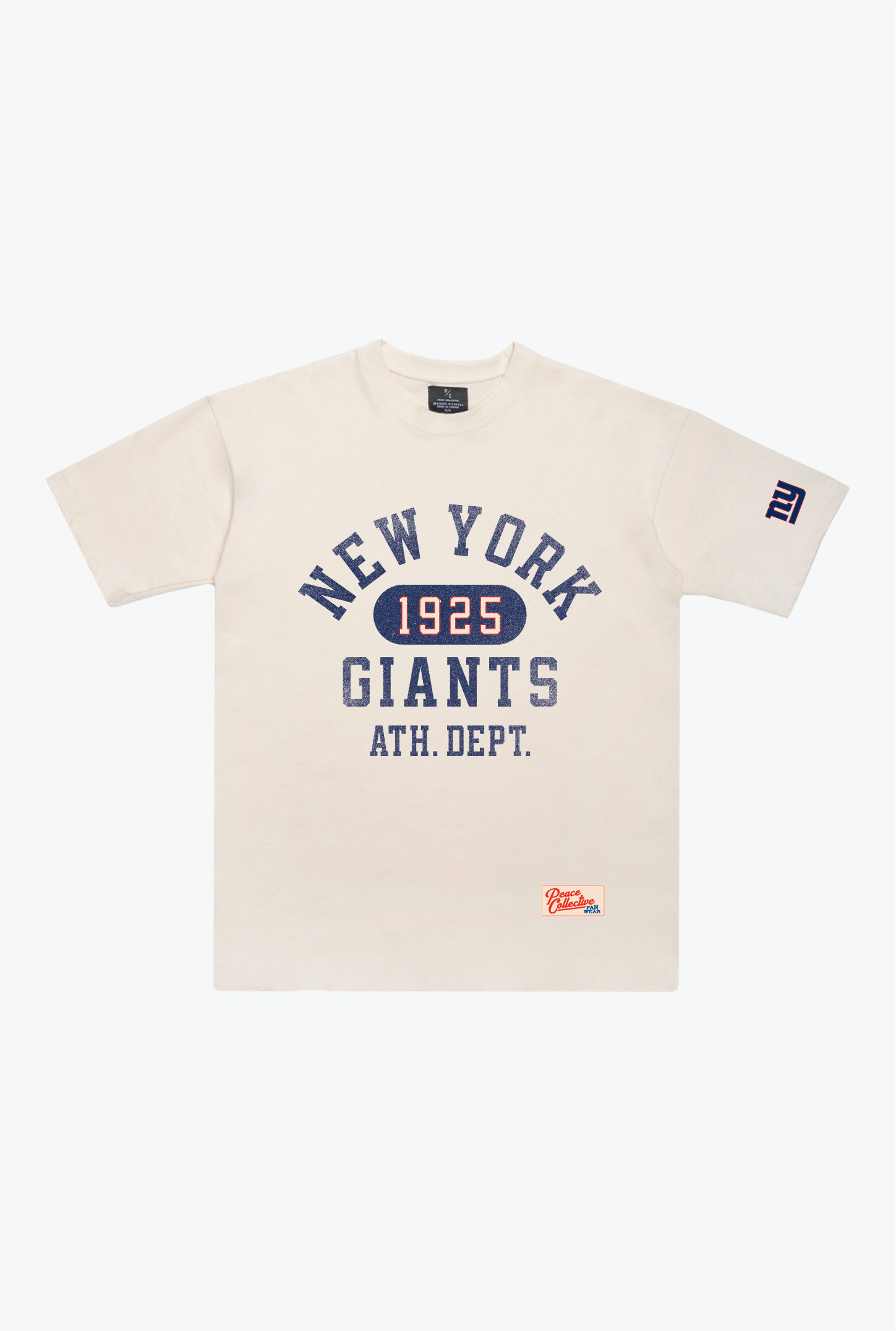 New York Giants Athletic Club Heavyweight T-Shirt - Ivory