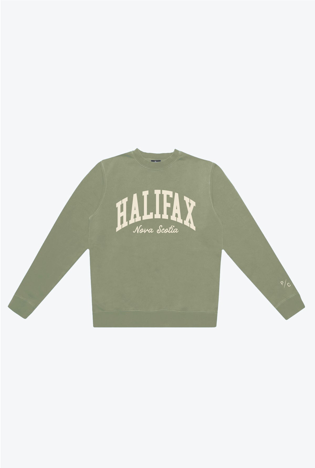 Halifax Pigment Dye Crewneck - Sage Green