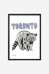 Toronto Raccoon Poster - White