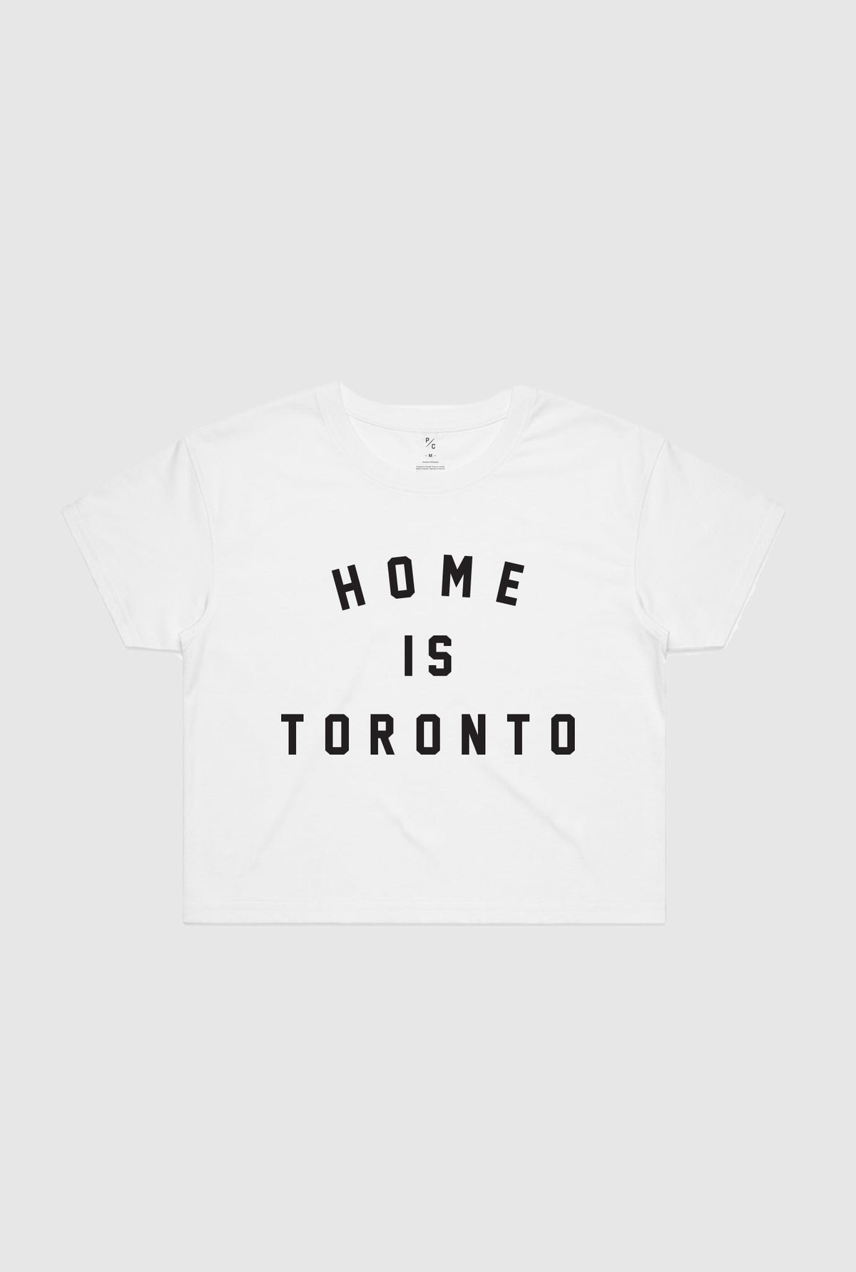 Home is Toronto Varsity Cropped T-Shirt - White