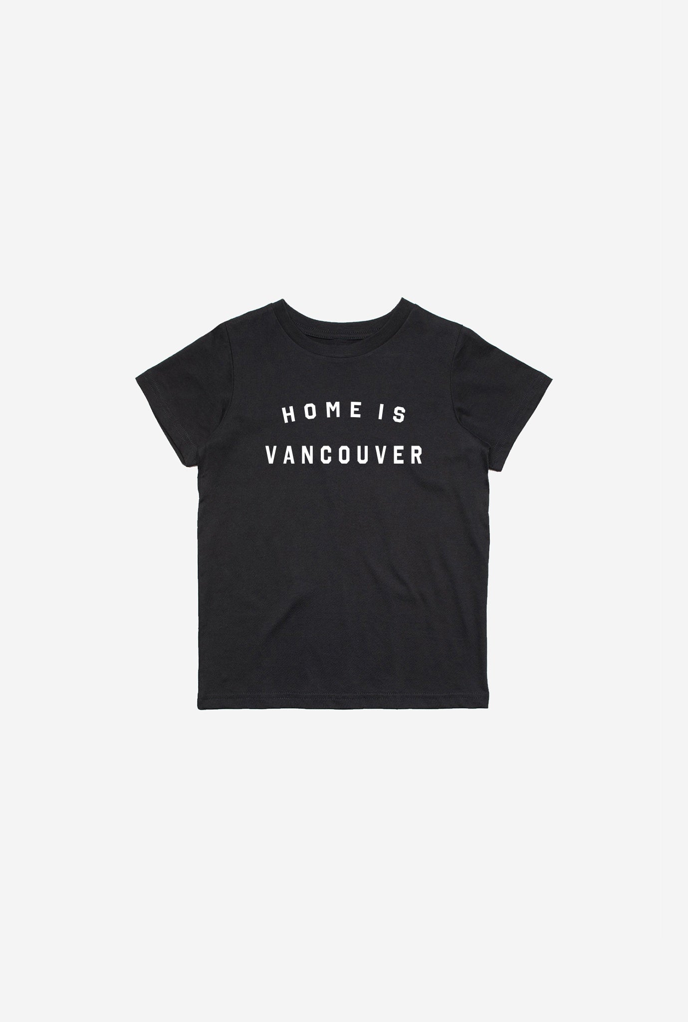 T-shirt noir pour enfant « Home is Vancouver »