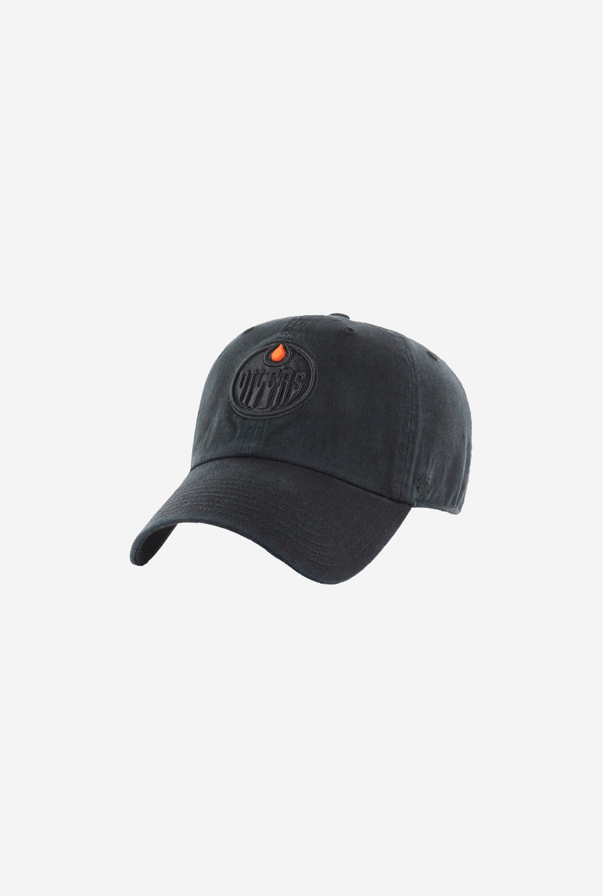 Edmonton Oilers Clean Up Cap - Black on Black