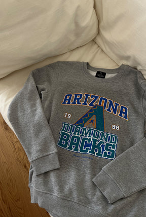 Arizona Diamondbacks Vintage Washed Crewneck - Grey