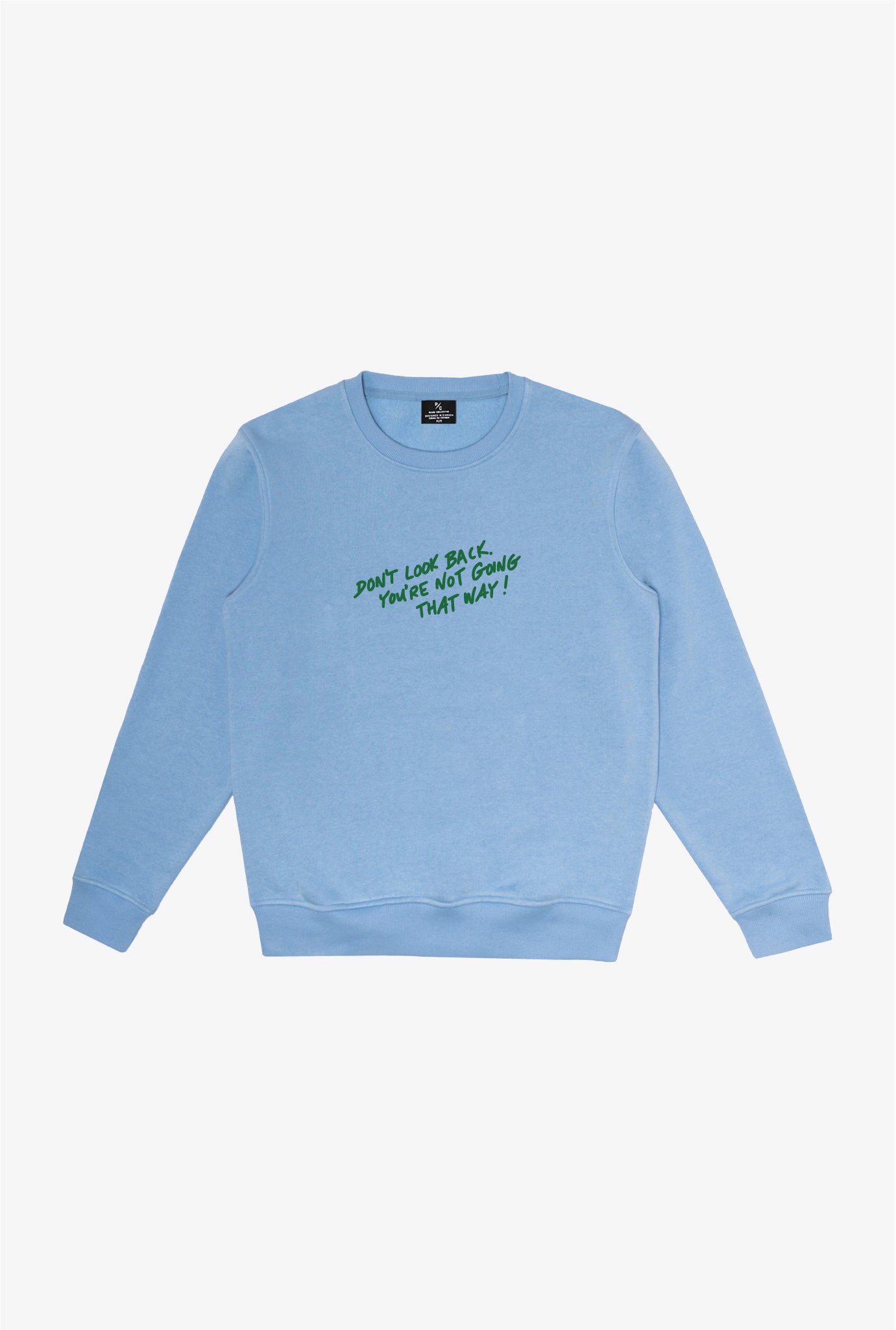 Don't Look Back Crewneck - Vista Blue