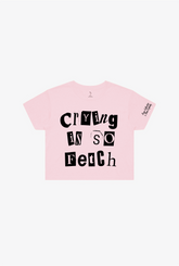 T-shirt court unisexe « Crying Is So Fetch » - Rose