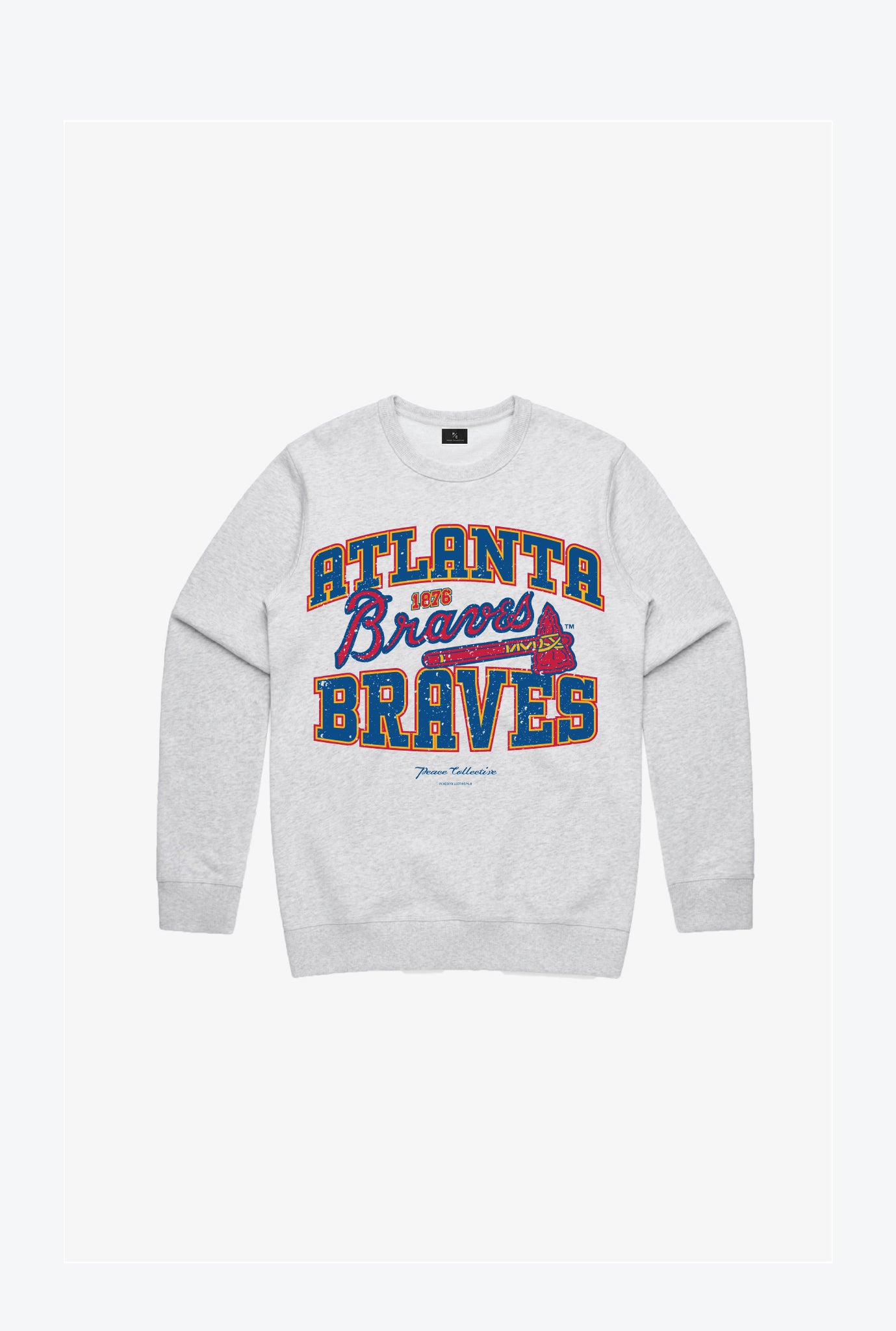 Atlanta Braves Vintage Kids Crewneck - Grey