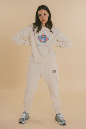 Toronto Blue Jays Oversized Cargo Joggers - Natural