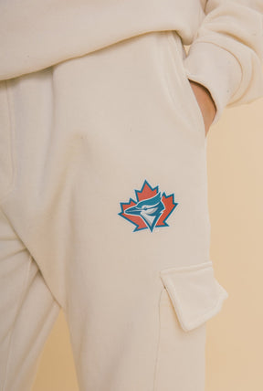 Toronto Blue Jays Oversized Cargo Joggers - Natural