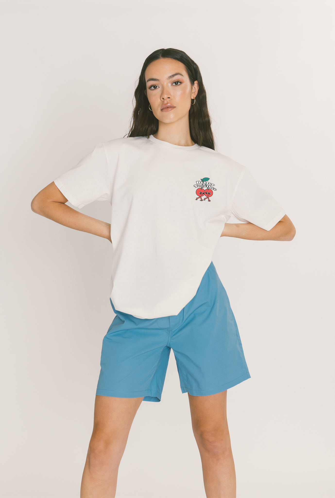 Better Together Cherries Graphic T-Shirt - White