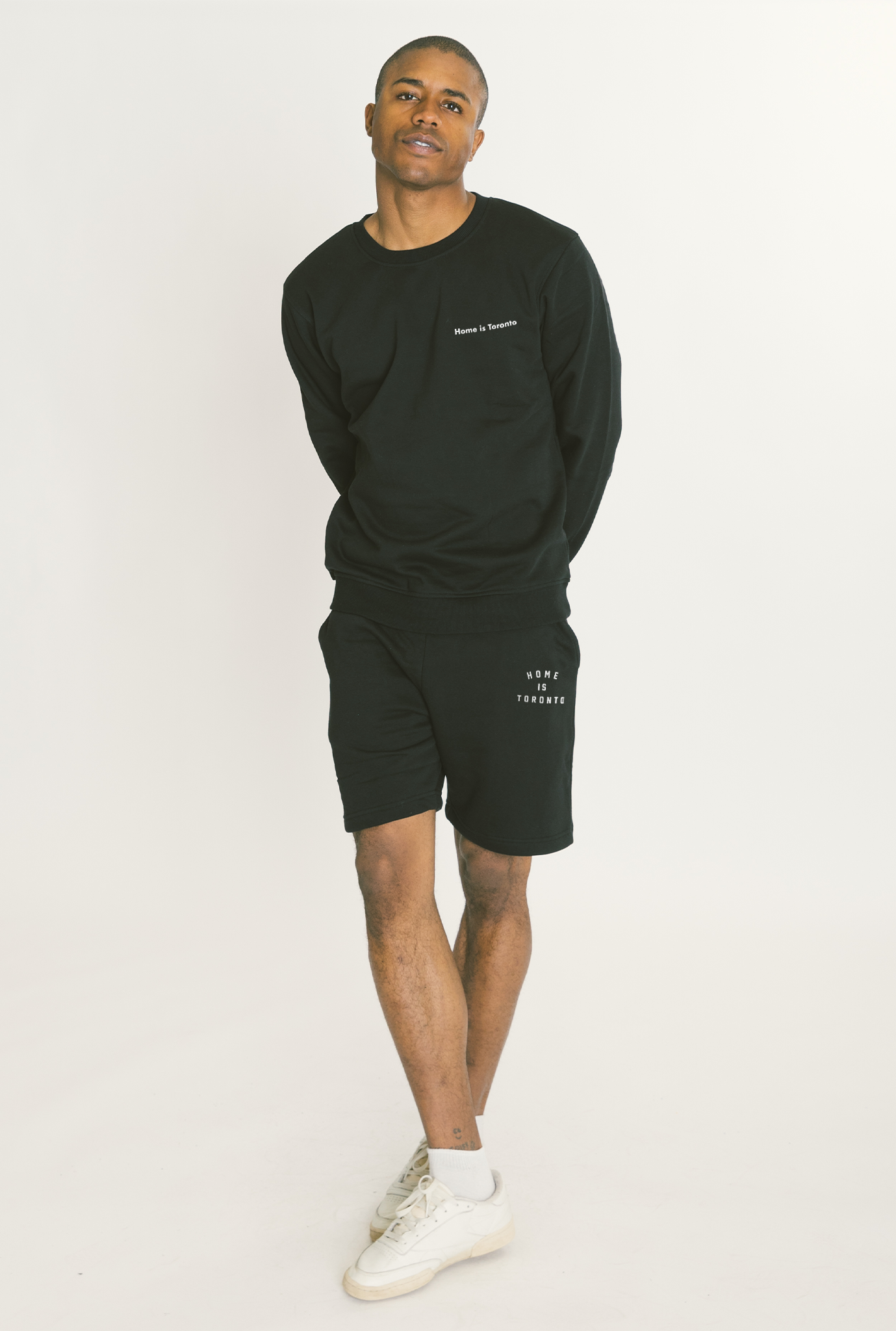 Home is Toronto Crescent Fleece Shorts - Black