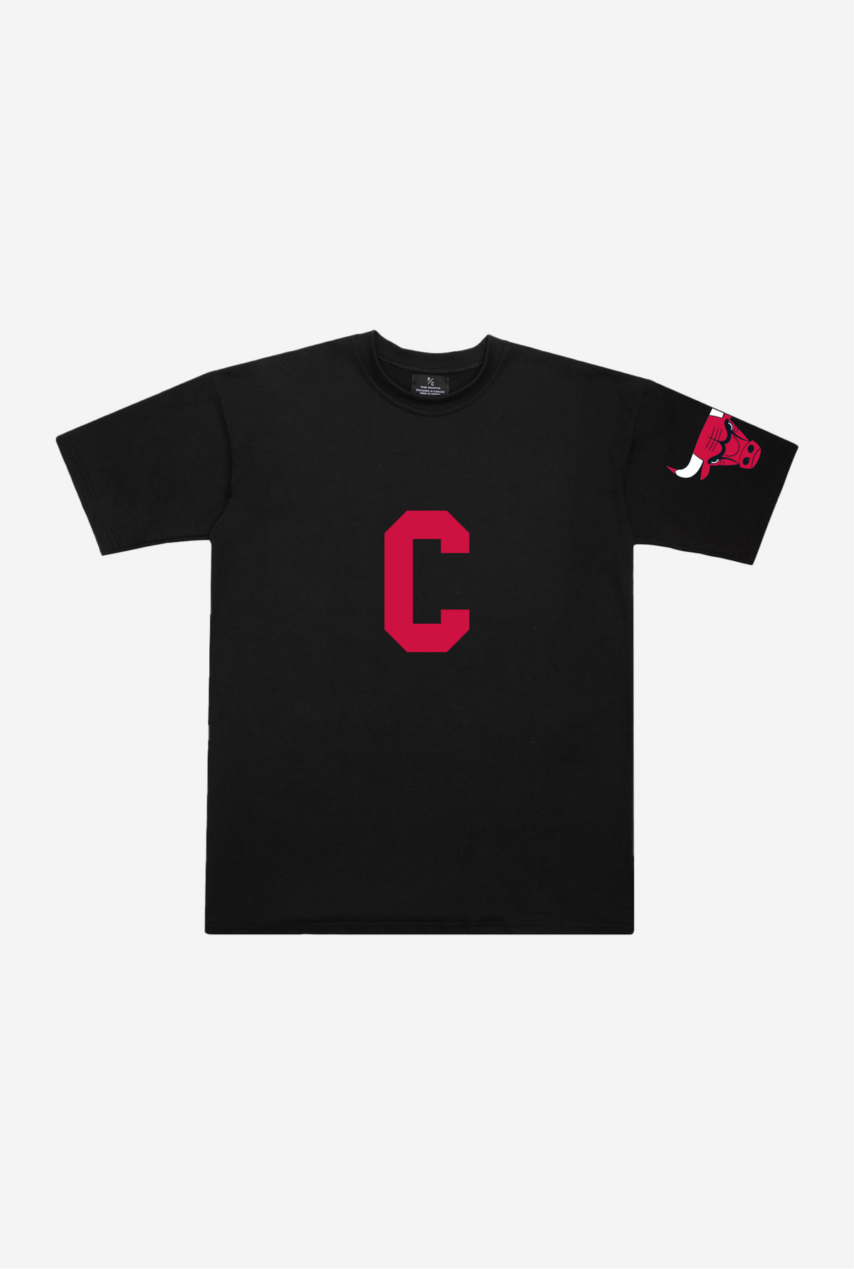 Schweres Chicago Bulls „C“-T-Shirt – Schwarz