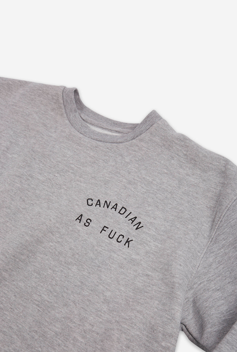 Pull ras du cou Canadian as Fuck - Gris