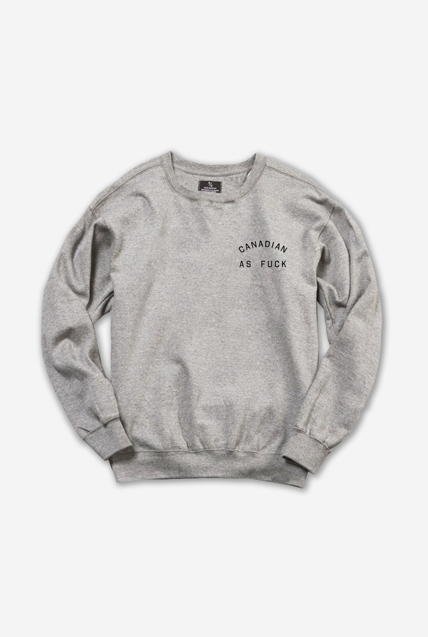 Canadian as Fuck Crewneck - Grey