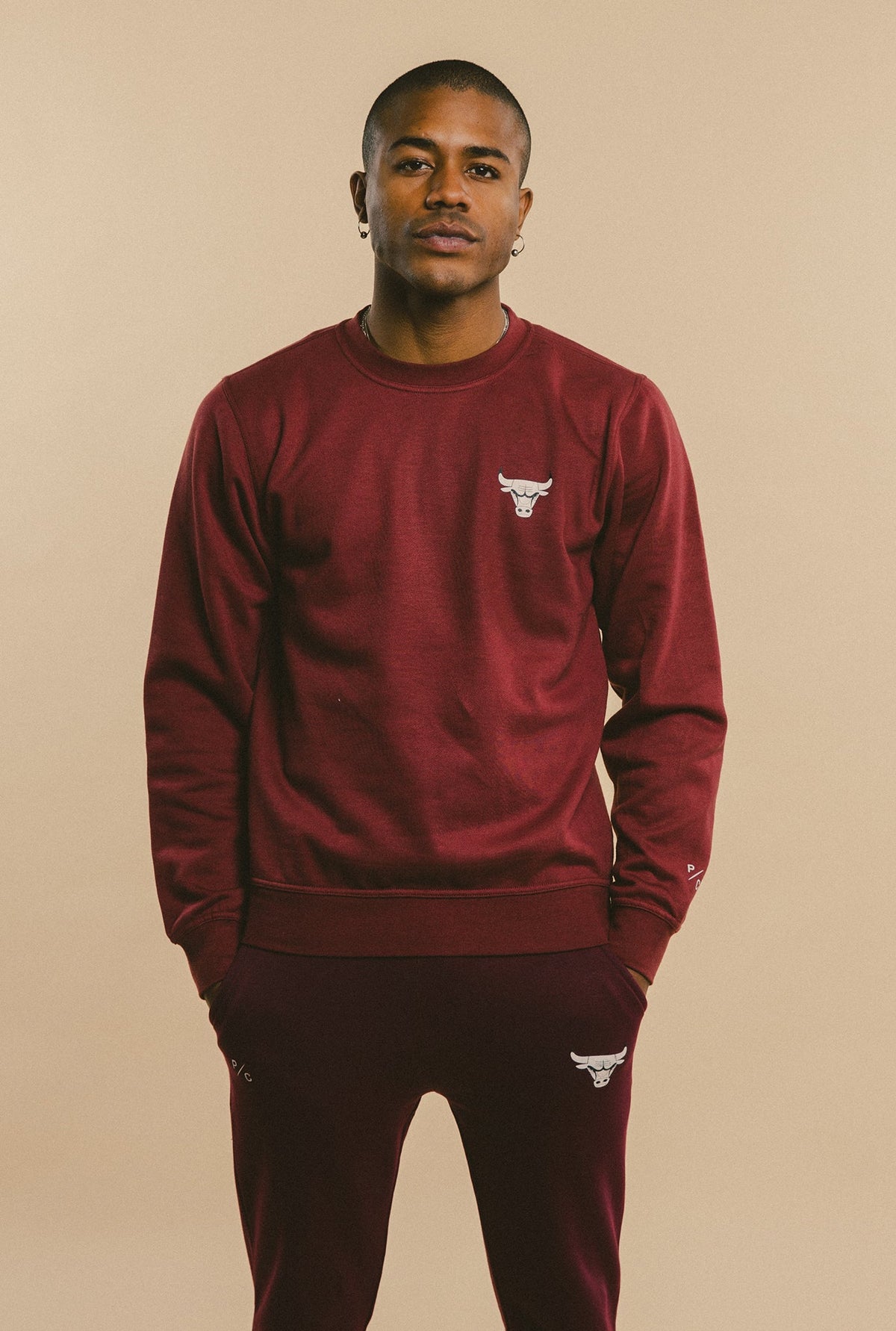 Chicago Bulls Logo Crewneck - Maroon