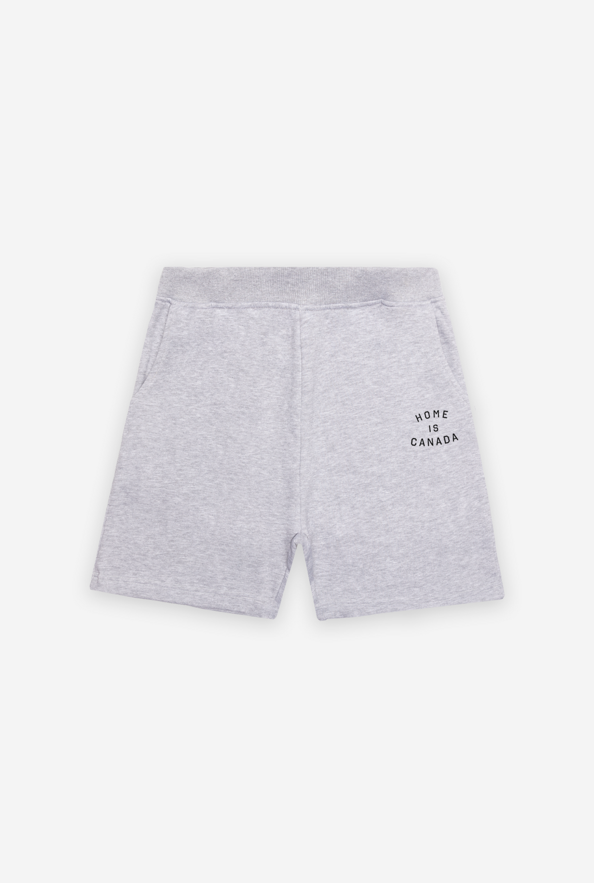 Home is Canada Crescent Fleece Shorts - Grey