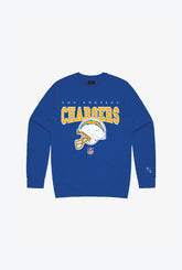 Los Angels Chargers Vintage Kids Crewneck - Royal