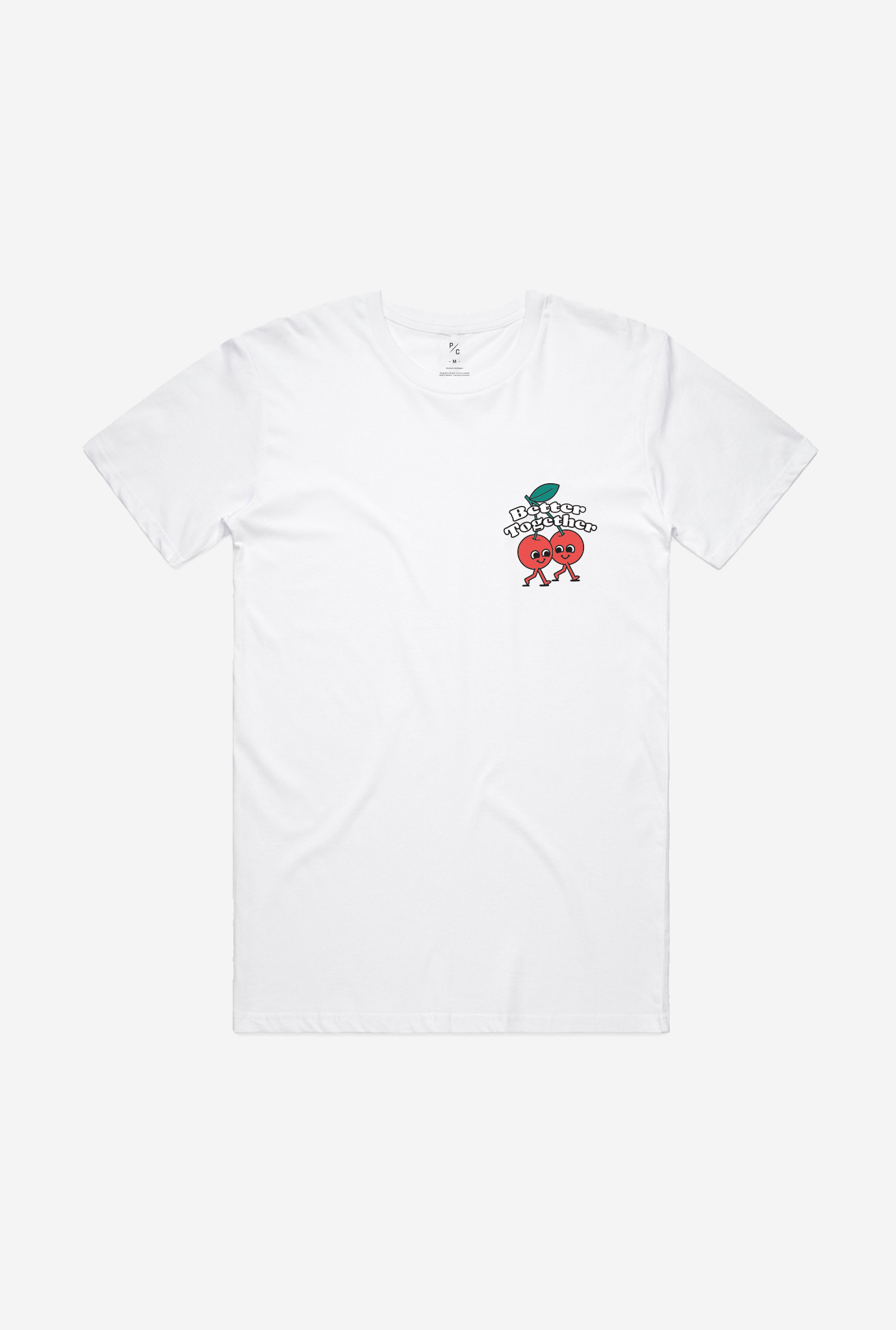 Better Together Cherries Graphic T-Shirt - White