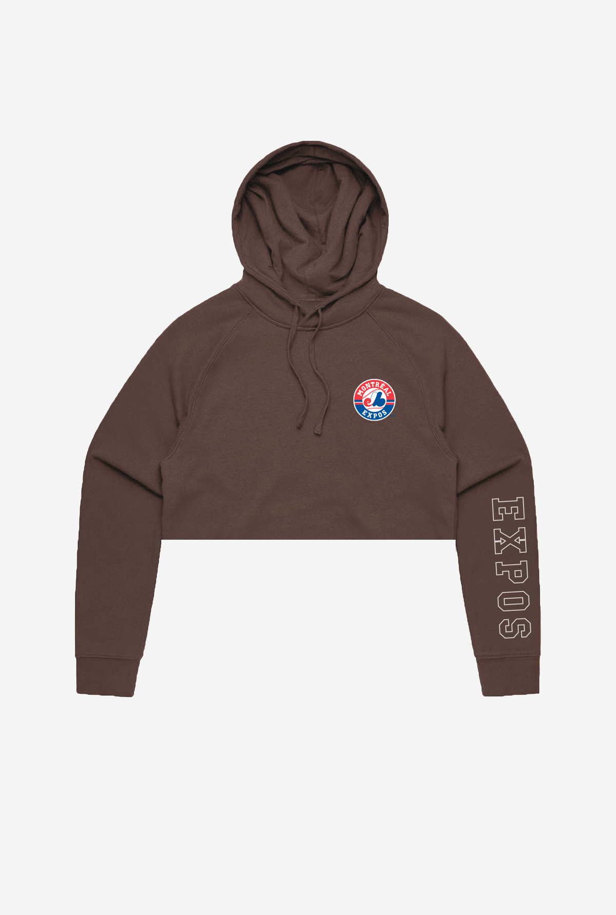 Montreal Expos Kurzer Logo-Hoodie - Espresso