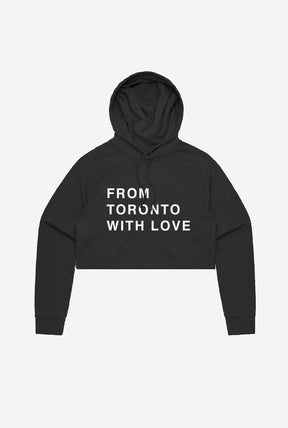 From Toronto With Love Cropped Hoodie - Black