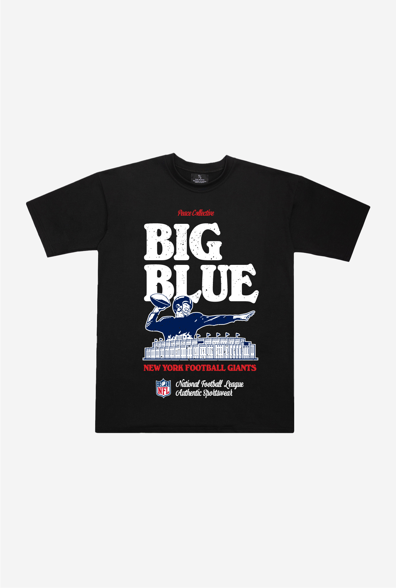 New York Giants Vintage Ad Heavyweight T-Shirt - Black