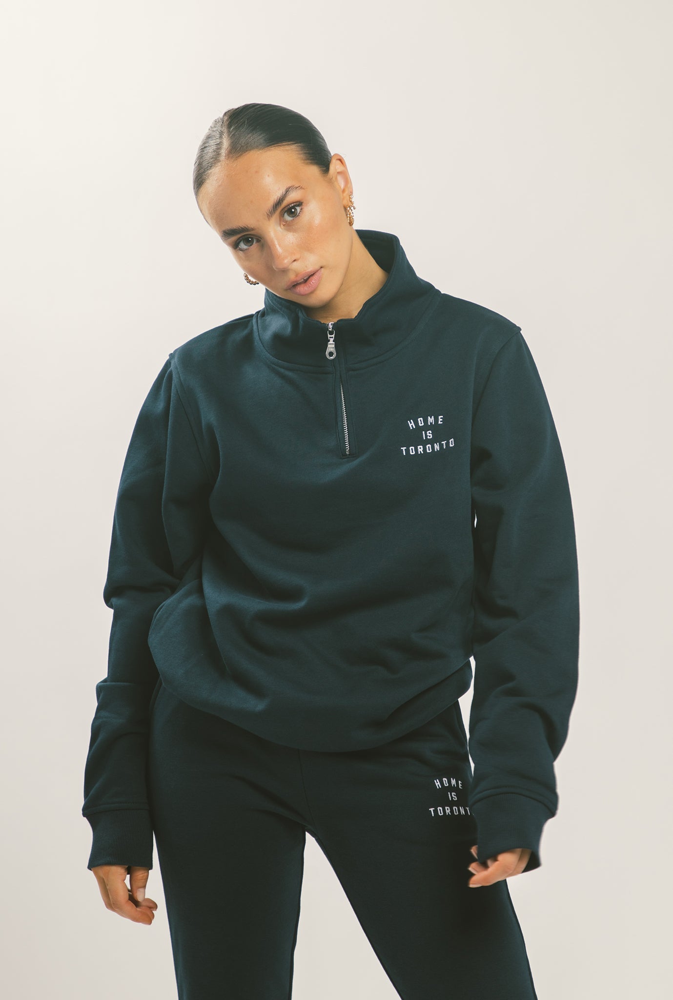 Home is Toronto Crescent Quarter Zip - Navy