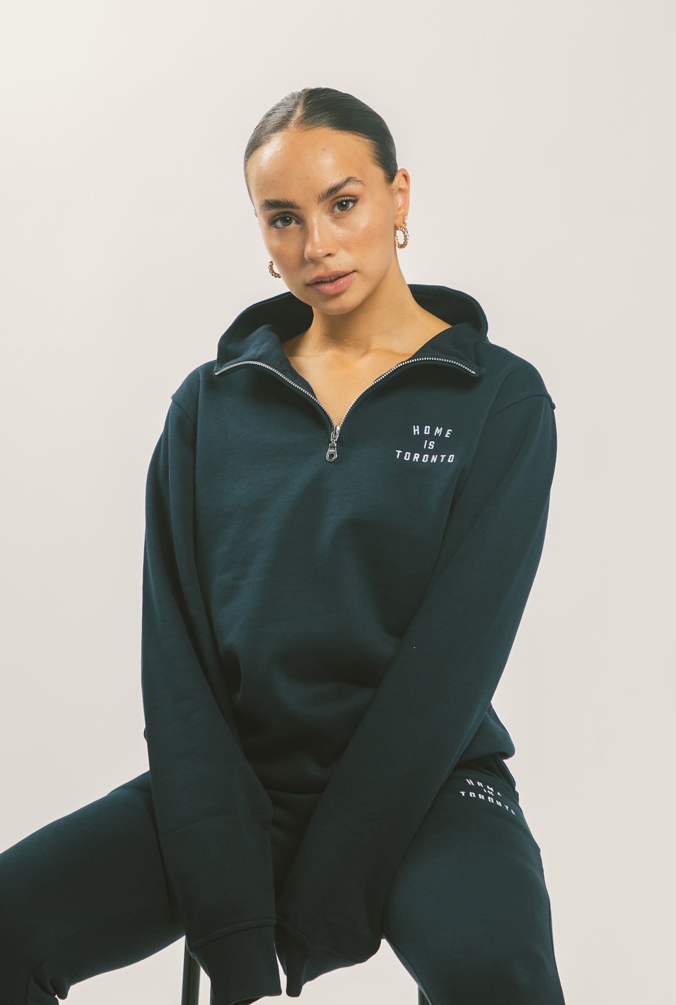 Home is Toronto Crescent Quarter Zip - Navy