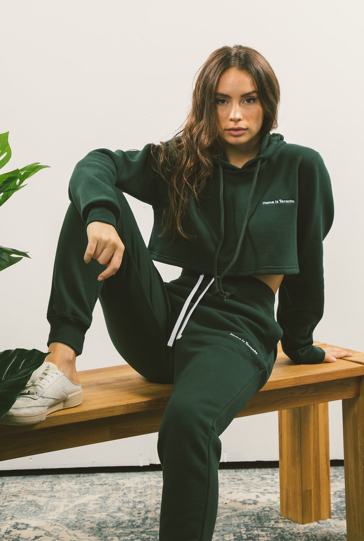 Home is Toronto Minimal Premium Women's Jogger - Forest Green