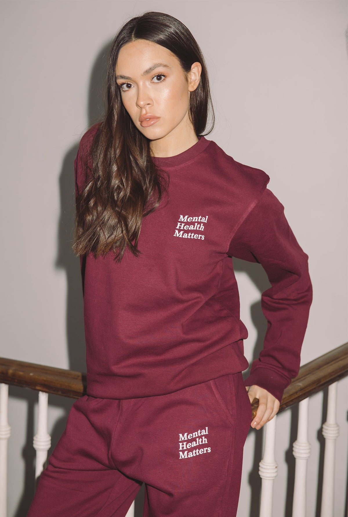 Mental Health Matters Crewneck - Maroon