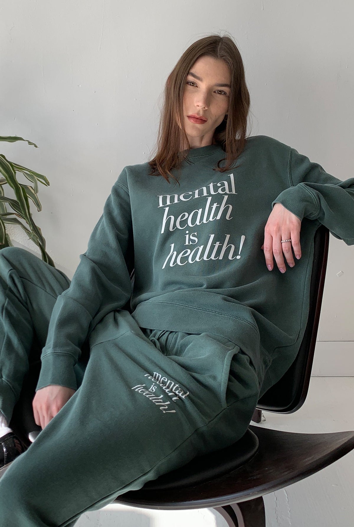 Mental Health is Health Crewneck - Sage