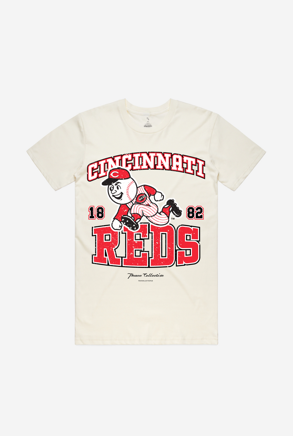 T-Shirts  Cincinnati Reds Vintage Washed T-Shirt Ivory - PC On