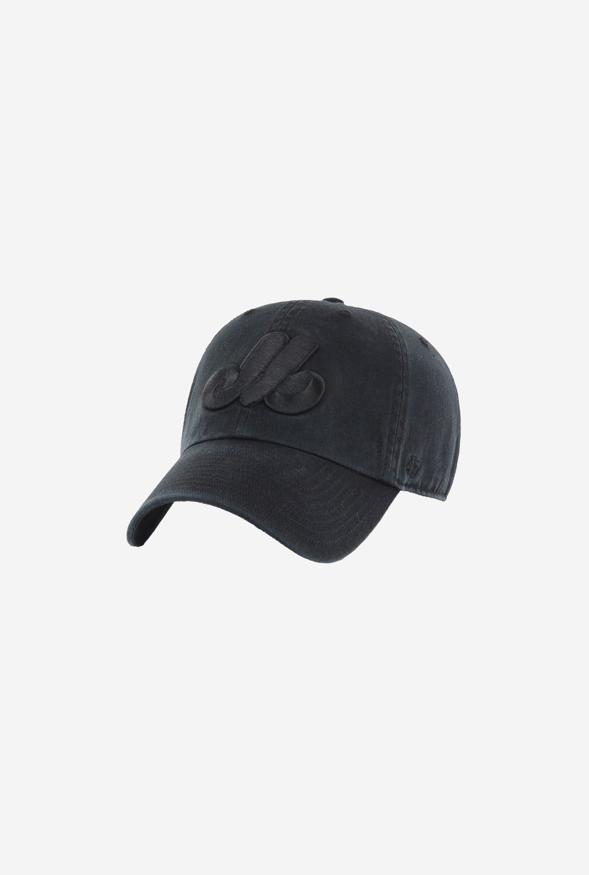 Montreal Expos Clean up Cap - Black on Black