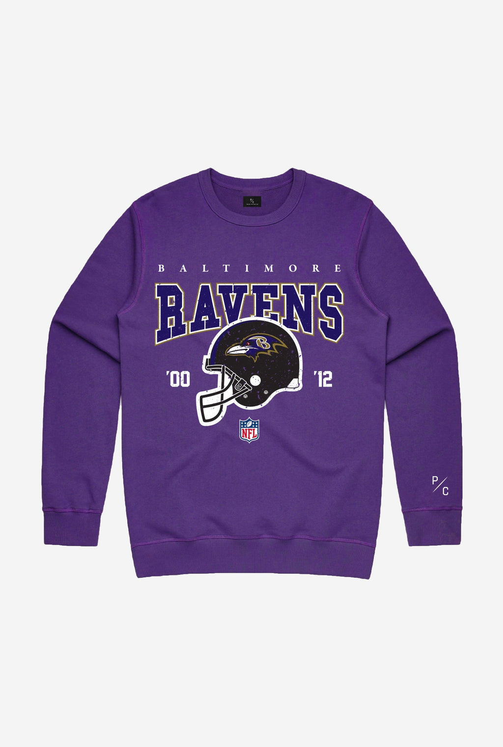 Youth Purple/Heathered Gray Baltimore Ravens Fan Flare Pullover