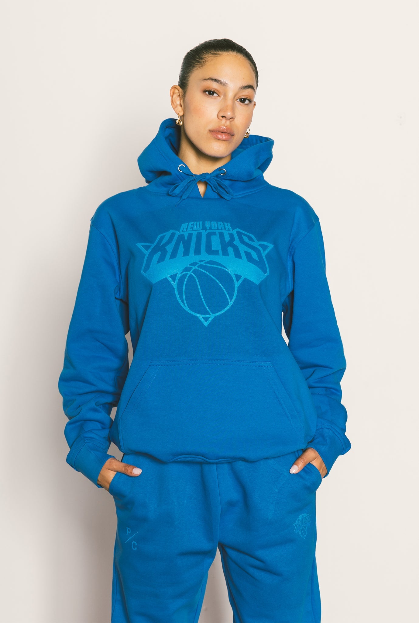 New York Knicks Tonal Hoodie - Royal