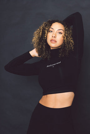 Feed Your Soul Movement™ Mock Neck - Black