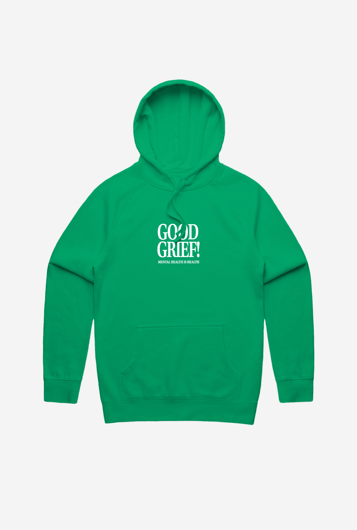 Peanuts Mental Health is Health Good Grief! Hoodie - Kelly Green