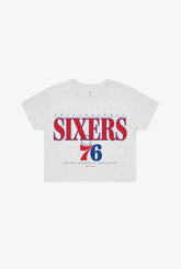 Philadelphia 76ers Signature Cropped T-Shirt - Ash