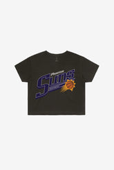 Phoenix Suns Pigment Dye Cropped T-Shirt - Black