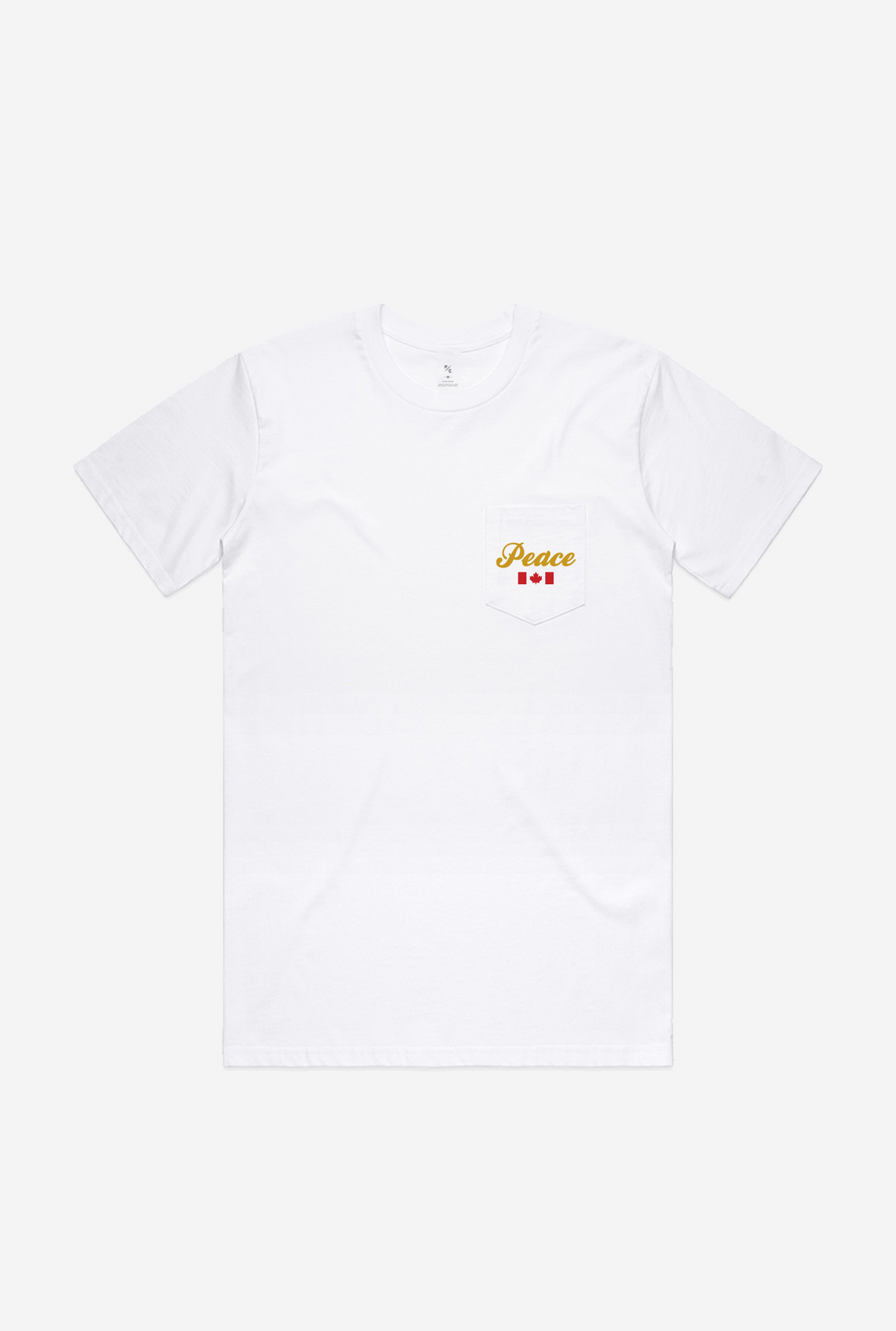 Peace Gold Pocket T-Shirt - White