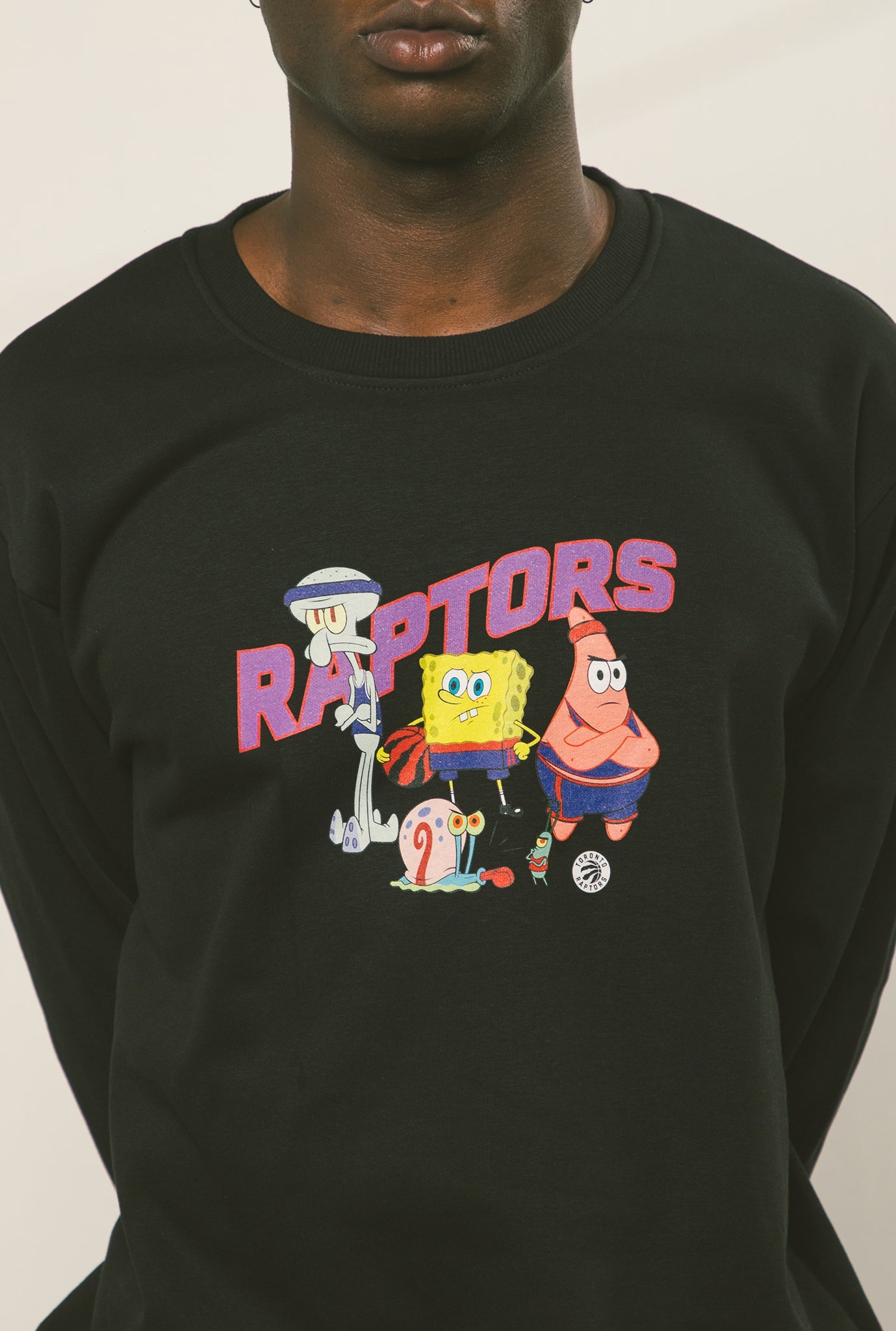 NBA x Spongebob Toronto Raptors Team Crewneck - Black