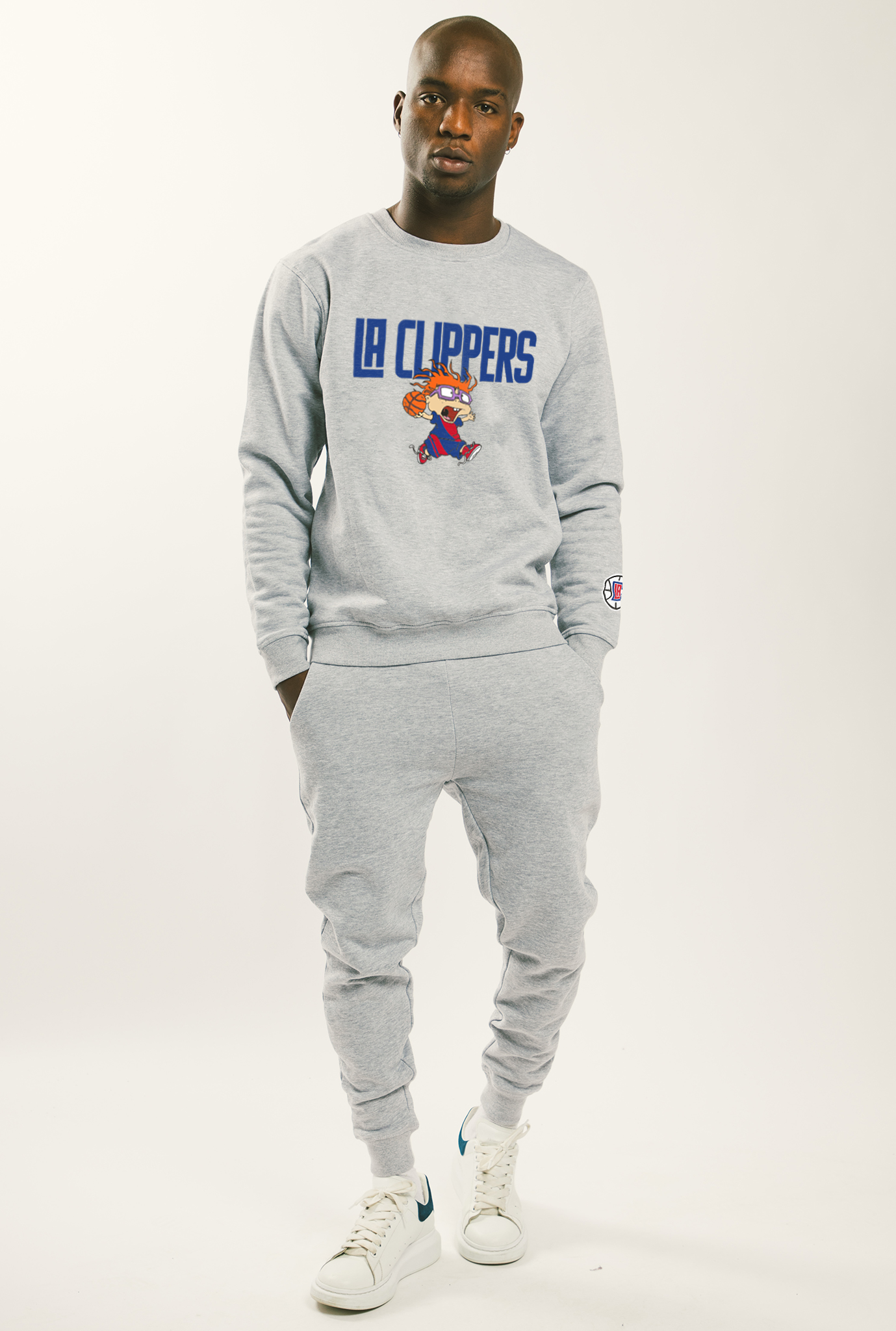 NBA x Rugrats Los Angeles Clippers Chuckie Crewneck - Grey