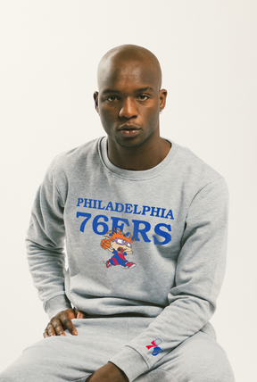 NBA x Rugrats Philadelphia 76ers Chuckie Crewneck - Ash