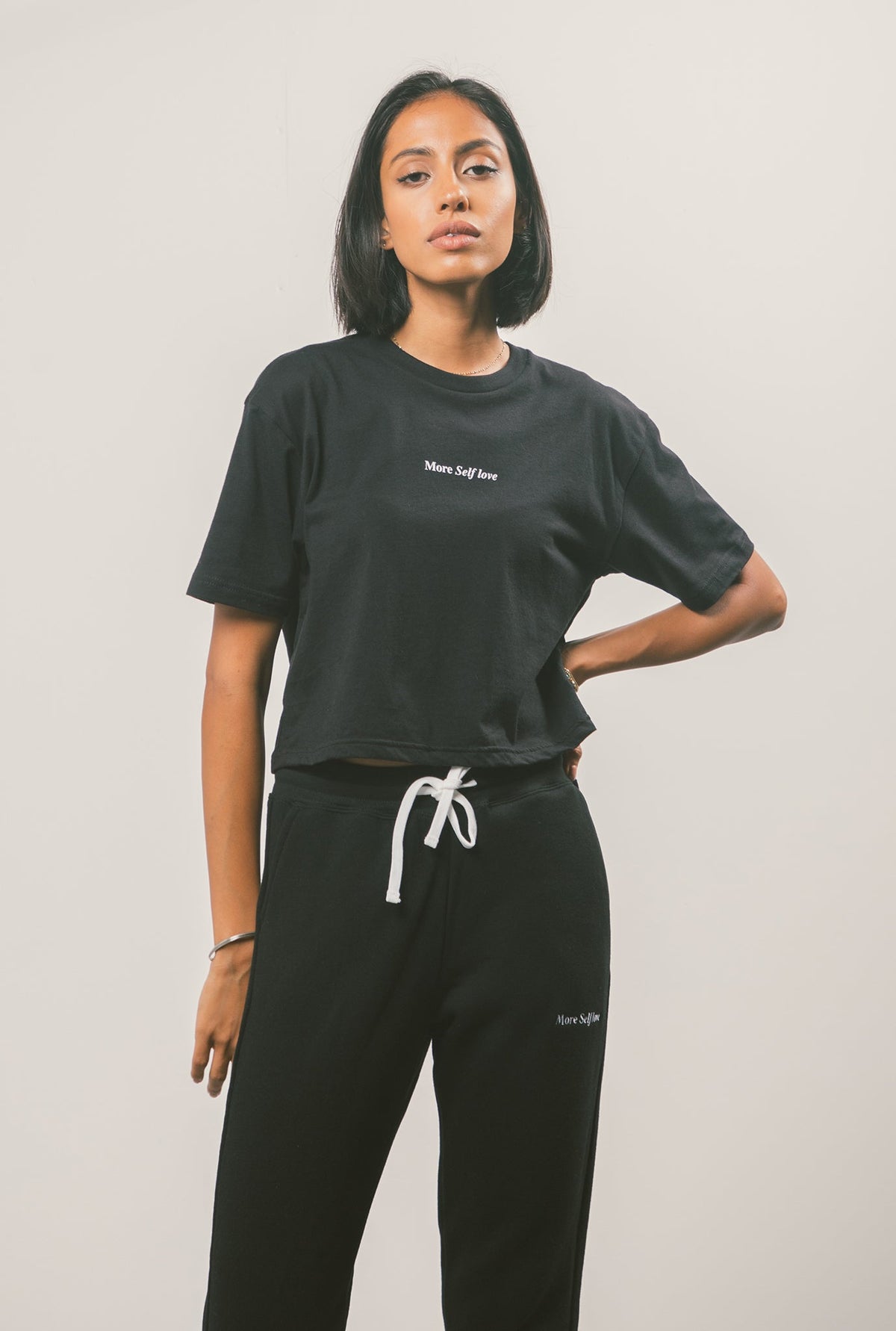 More Self Love Cropped T-Shirt - Black