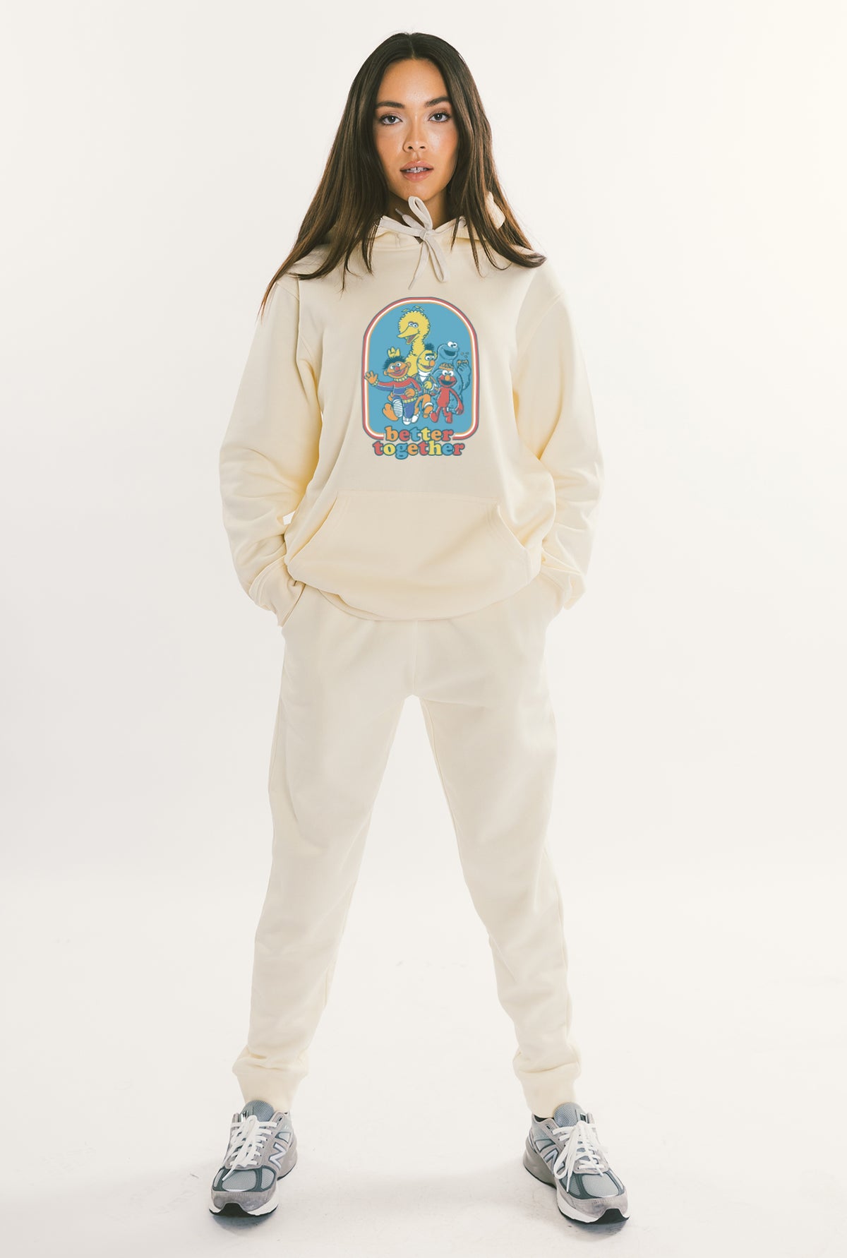 Sesame Street Better Together Group Hoodie - Natural