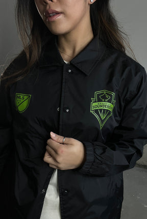 Seattle Sounders FC Essentials Coach Jacket - Black