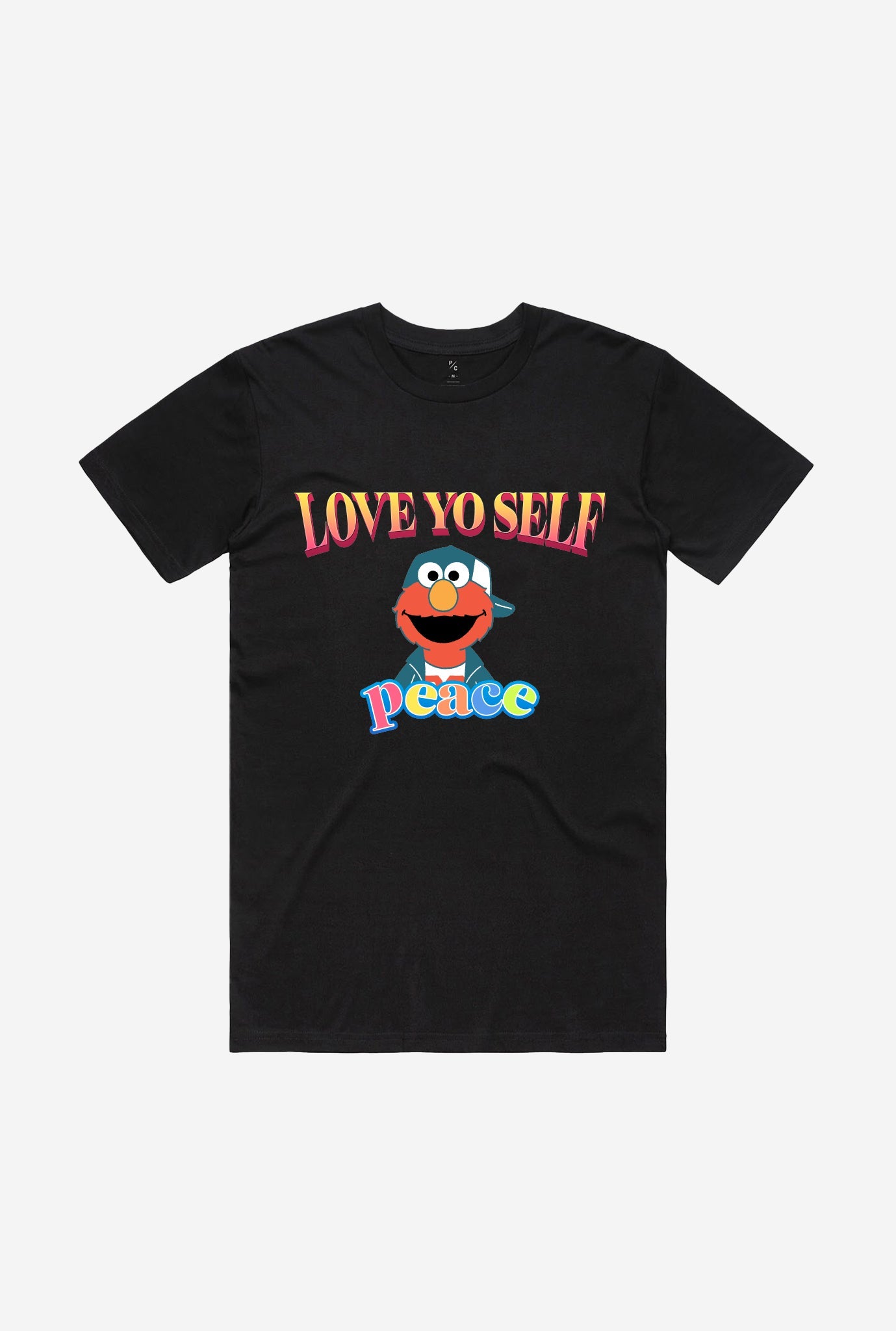 Elmo Love Yo Self Rap T-Shirt - Black