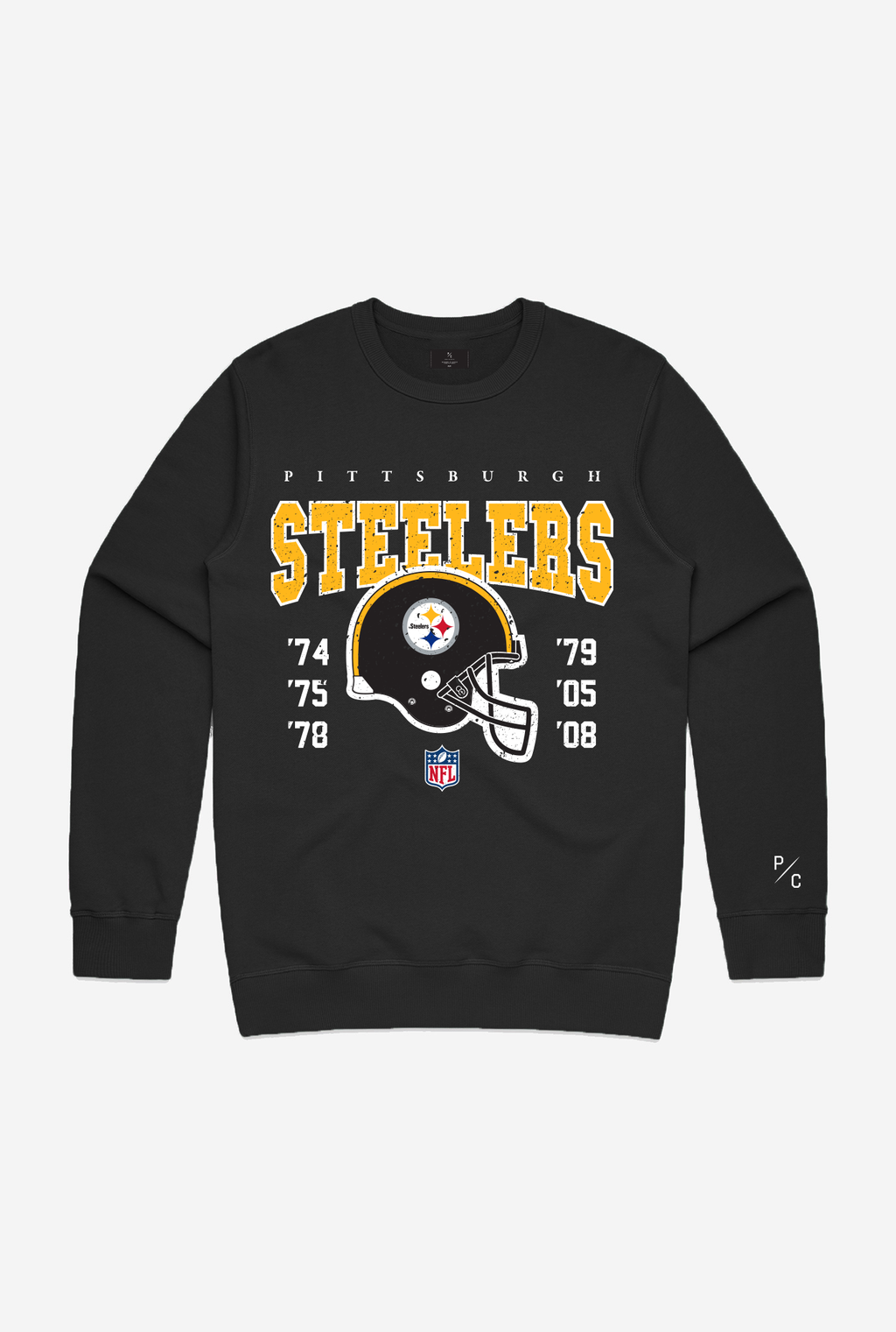 Pittsburgh Steelers Women's Vintage Crew V-Neck Sweatshirt