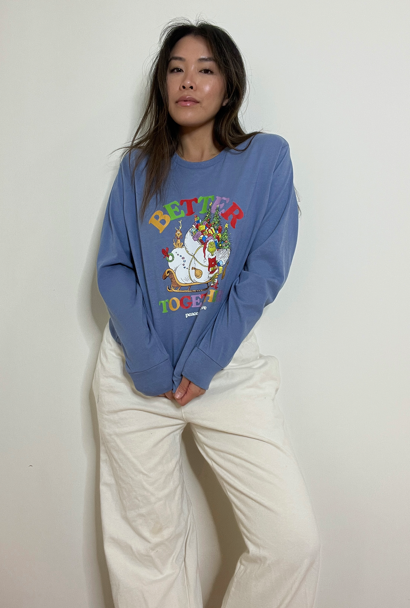 Better Together Grinch and Max Long Sleeve - Colony Blue